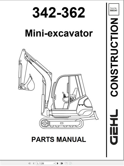 gehl 342 mini excavator parts|gehl parts manual pdf.